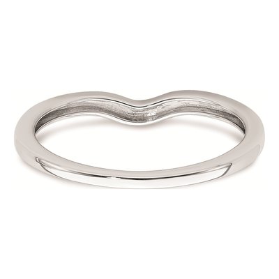 10K White Gold Contoured Wedding Engagement Ring – view 5