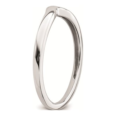 10K White Gold Contoured Wedding Engagement Ring – view 6
