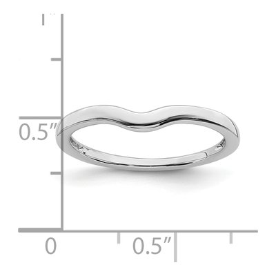 10K White Gold Contoured Wedding Engagement Ring – view 7