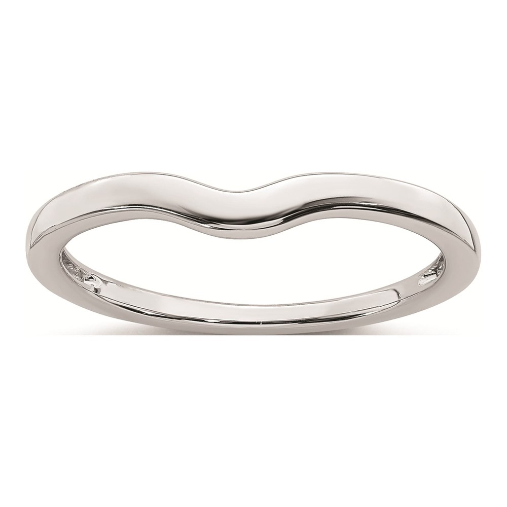 10K White Gold Contoured Wedding Engagement Ring
