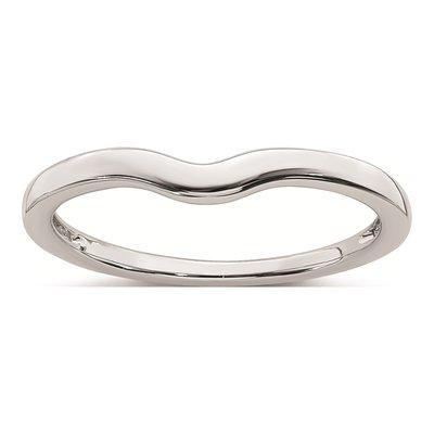 10K White Gold Contoured Wedding Engagement Ring