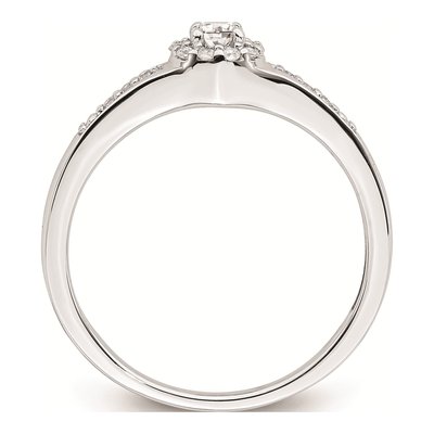 10K White Gold 1/5 ct tw Diamond Halo Engagement Ring – view 2
