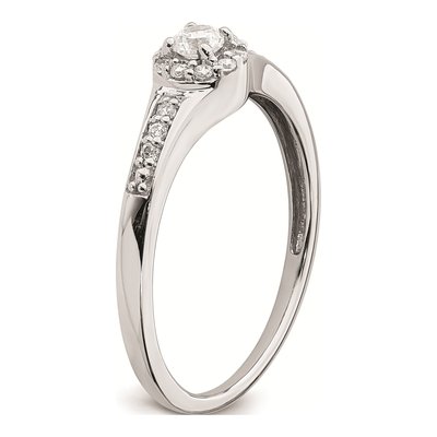 10K White Gold 1/5 ct tw Diamond Halo Engagement Ring – view 5
