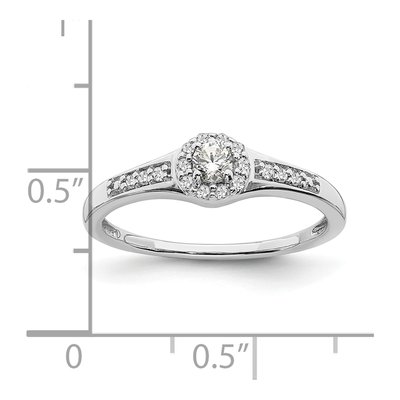 10K White Gold 1/5 ct tw Diamond Halo Engagement Ring – view 7