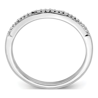 10K White Gold 1/20 ct tw Diamond Wedding Band – view 2