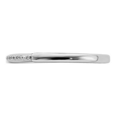 10K White Gold 1/20 ct tw Diamond Wedding Band – view 3