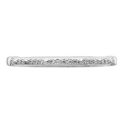 10K White Gold 1/20 ct tw Diamond Wedding Band – view 4