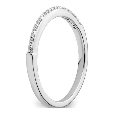 10K White Gold 1/20 ct tw Diamond Wedding Band – view 6