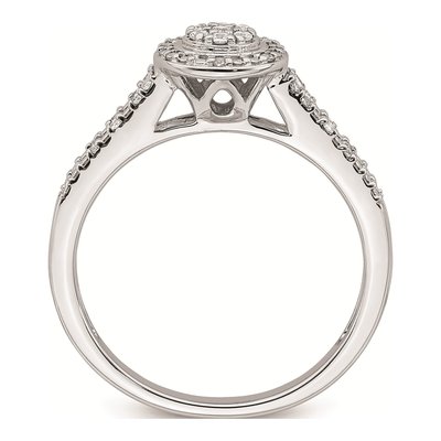 10K White Gold 1/6 ct tw Diamond Halo Engagement Ring – view 2