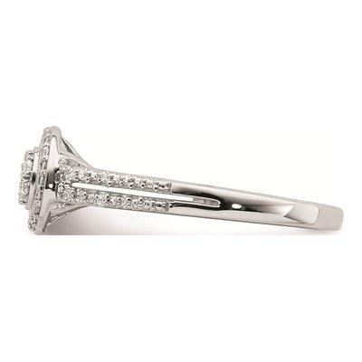 10K White Gold 1/6 ct tw Diamond Halo Engagement Ring – view 3