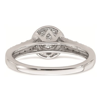 10K White Gold 1/6 ct tw Diamond Halo Engagement Ring – view 5