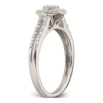 10K White Gold 1/6 ct tw Diamond Halo Engagement Ring – view 6