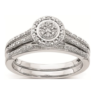 10K White Gold 1/6 ct tw Diamond Halo Engagement Ring – view 7