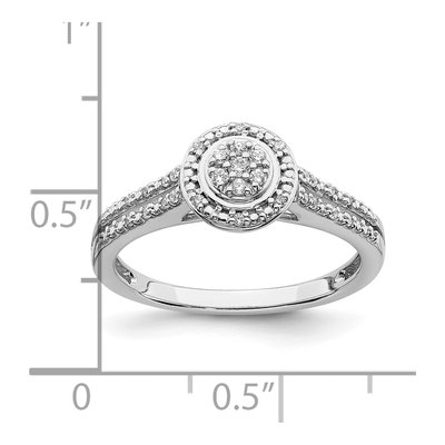 10K White Gold 1/6 ct tw Diamond Halo Engagement Ring – view 8