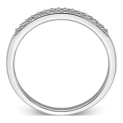 10K White Gold Diamond Wedding Band, 1/10 ct tw – view 2