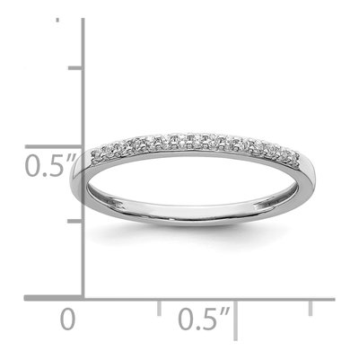 10K White Gold Diamond Wedding Band, 1/10 ct tw – view 7