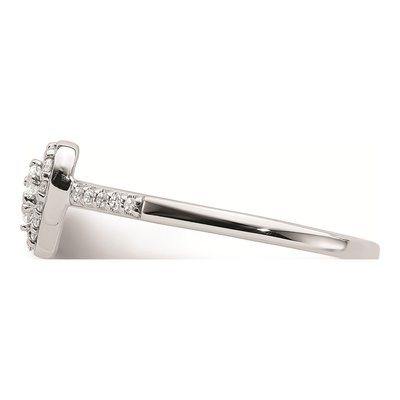 10K White Gold Heart Halo Diamond Engagement Ring – view 3