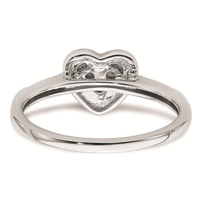 10K White Gold Heart Halo Diamond Engagement Ring – view 5