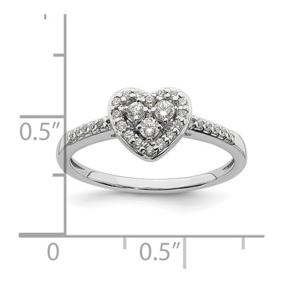 10K White Gold Heart Halo Diamond Engagement Ring – view 8
