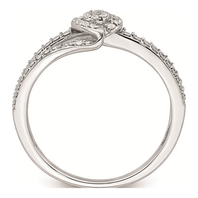 10K White Gold 1/10 ct tw Halo Diamond Engagement Ring – view 3
