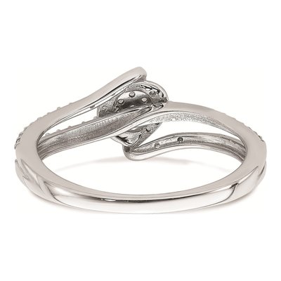 10K White Gold 1/10 ct tw Halo Diamond Engagement Ring – view 6