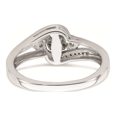 10K White Gold 1/5 ct tw Diamond Heart Cluster Engagement Ring – view 5