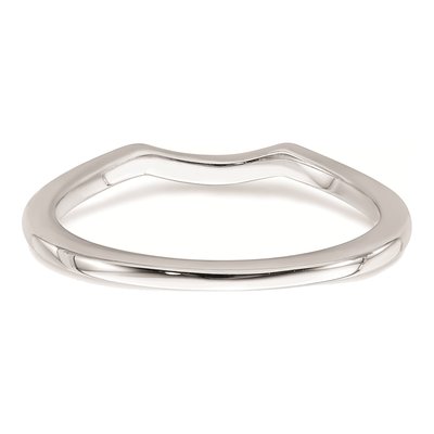 14K White Gold 1.53mm Contoured Wedding Band – view 6