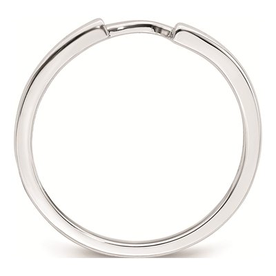 14K White Gold 1.4mm Contoured Wedding Band – view 3