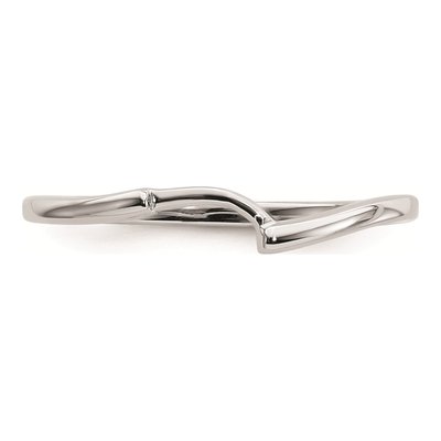 14K White Gold 1.4mm Contoured Wedding Band – view 5