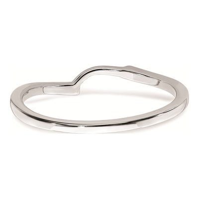 14K White Gold 1.4mm Contoured Wedding Band – view 6