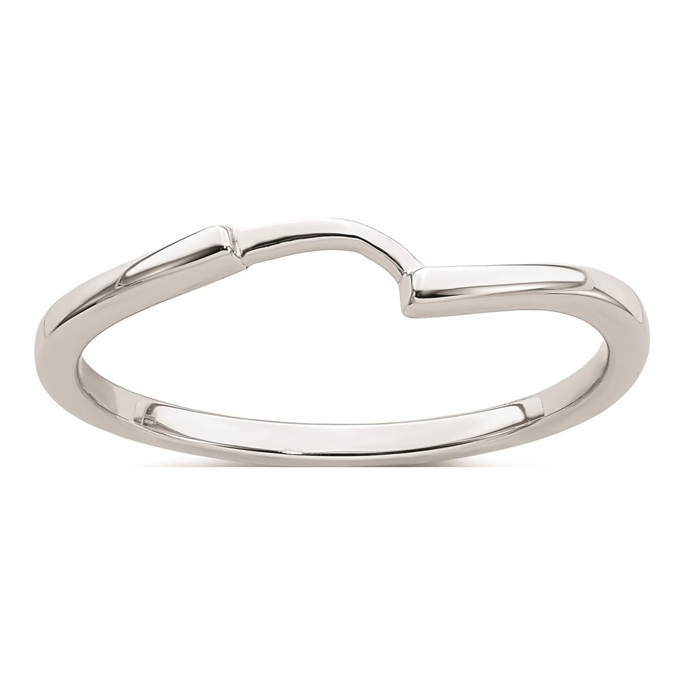 14K White Gold 1.4mm Contoured Wedding Band