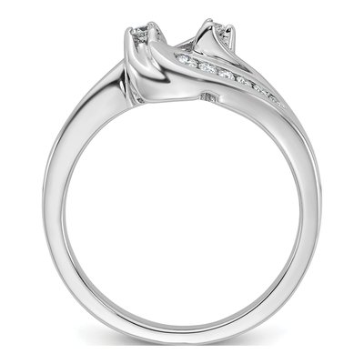 14K White Gold Diamond Engagement Engagement Ring Semi-Mount – view 3