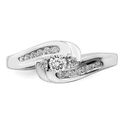 14K White Gold Diamond Engagement Engagement Ring Semi-Mount – view 5