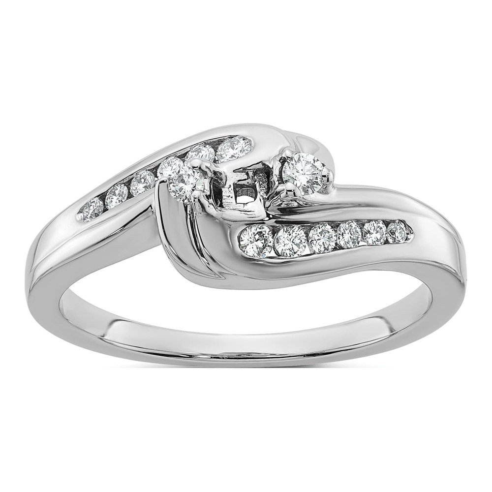 14K White Gold Diamond Engagement Engagement Ring Semi-Mount