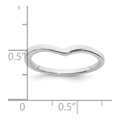 14K White Gold Contoured Wedding Band – view 6