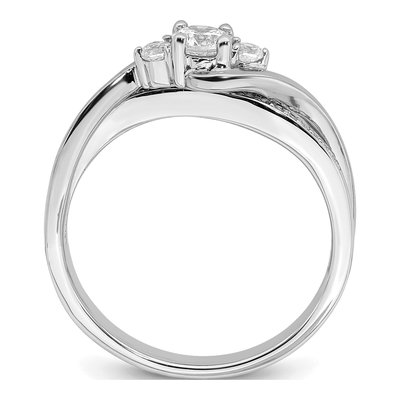 14K White Gold Diamond Engagement Ring Semi-Mount – view 2