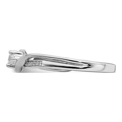 14K White Gold Diamond Engagement Ring Semi-Mount – view 3