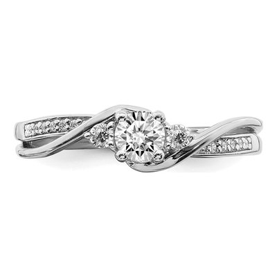 14K White Gold Diamond Engagement Ring Semi-Mount – view 5