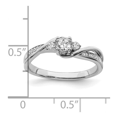 14K White Gold Diamond Engagement Ring Semi-Mount – view 6