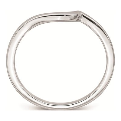 14K White Gold 1.6mm Contoured Wedding Band – view 2