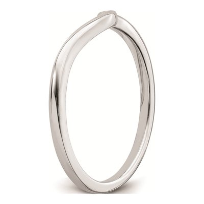 14K White Gold 1.6mm Contoured Wedding Band – view 5