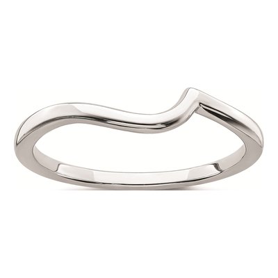 14K White Gold 1.6mm Contoured Wedding Band