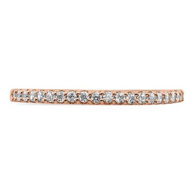 14K Rose Gold 1/5 ct tw Diamond Wedding Band – view 5