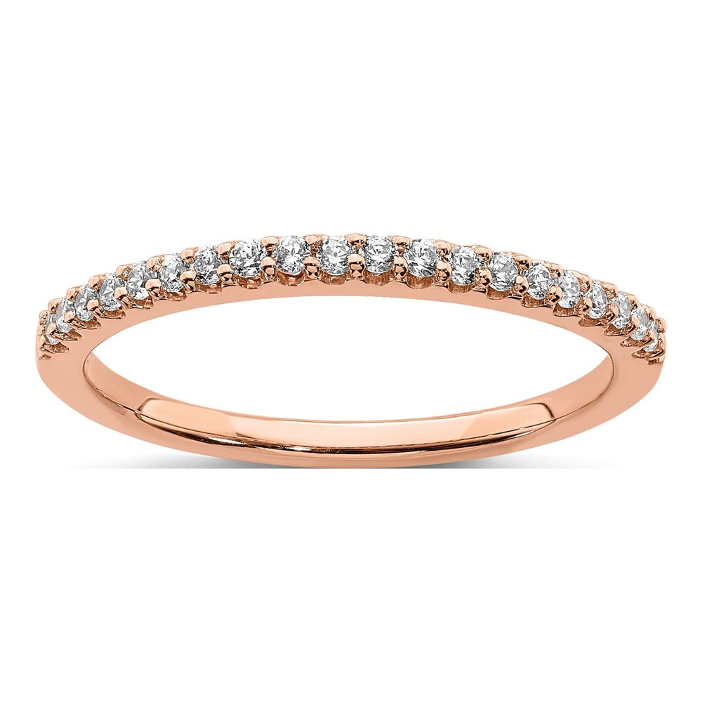 14K Rose Gold 1/5 ct tw Diamond Wedding Band