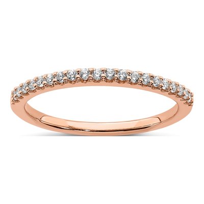 14K Rose Gold 1/5 ct tw Diamond Wedding Band