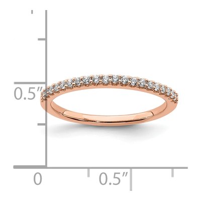 14K Rose Gold 1/5 ct tw Lab-Grown Diamond Wedding Band – view 8
