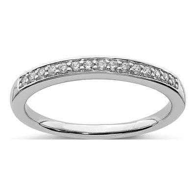 14K White Gold 1/7 ct tw Diamond Wedding Band