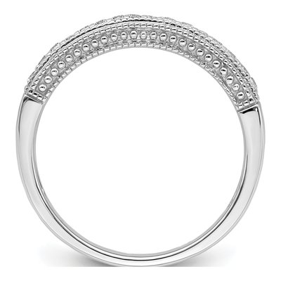 14K White Gold 1/5 ct tw Diamond Wedding Band – view 2