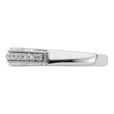 14K White Gold 1/5 ct tw Diamond Wedding Band – view 3