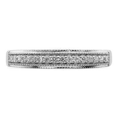 14K White Gold 1/5 ct tw Diamond Wedding Band – view 4